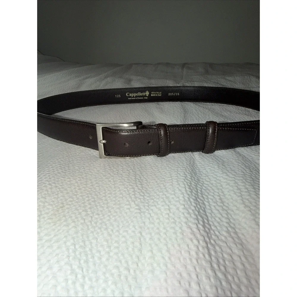 Cappelletti Vera Pelle Made In Italy Mens Brown Leather Belt 205/35